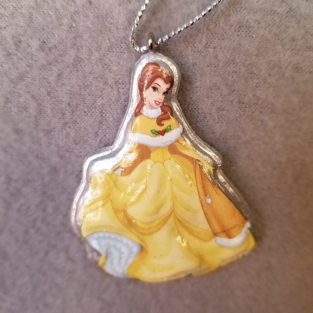 Set of 4 Disney Princess Christmas Ornaments Snow White Rapunzel Belle Tiana - Picture 3 of 10